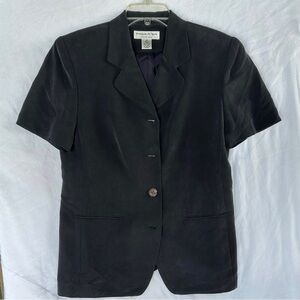 Preston and york premiere NWT deep blue buttoned up short sleeve blazer.